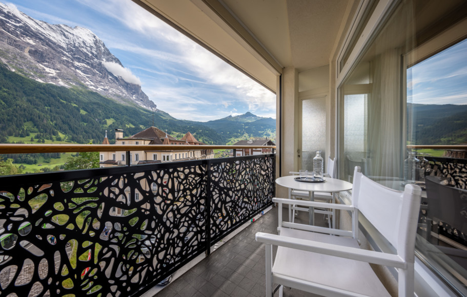 <p>Standard double rooms or superior double rooms with balcony and view of the famous Eiger North Face.</p>