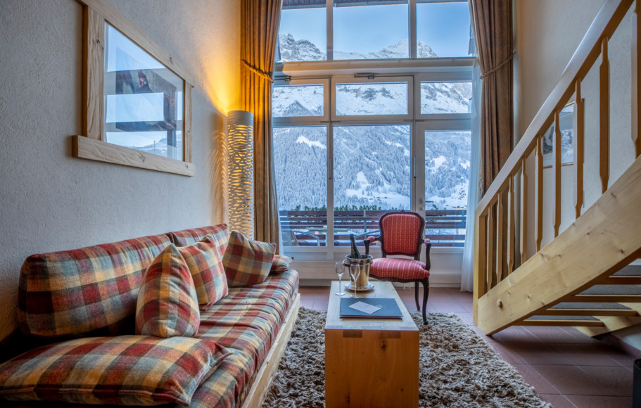 <p>Your slice of Alpine heaven!&nbsp; The Panoramic Suite with view of the Eiger offers 60m² of luxurious split-level space.&nbsp;You will defenetly enjoy here the view of the Eiger north face.<br>&nbsp;</p>